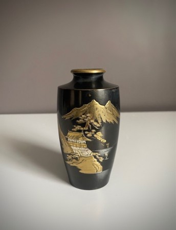 Antikk vase i patinert messing - Japan
