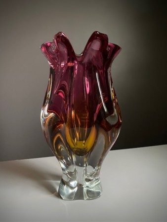 Bohemian vase i kunstglass - Tsjekkia 1960/70 tallet