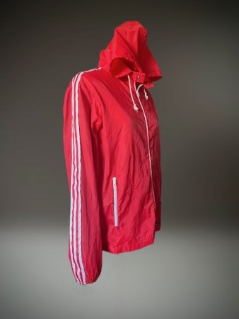 Rød vintage Adidas jakke str M/L - Made in France 1980 tallet