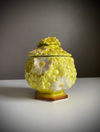 Daisy skål/ krukke i keramikk/ steingods - Fred Roberts & Co Japan 1970 tallet