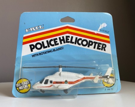 Police Helicopter, Die Cast modell helikopter 1:64 - ERTL USA