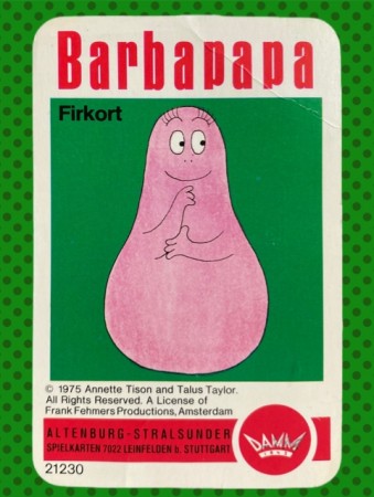 BARBAPAPA firkort kortspill  - DAMM 1975