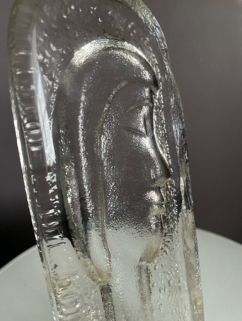 Relieff kunstglass figur skulptur- Heidi Kristiansen Norge