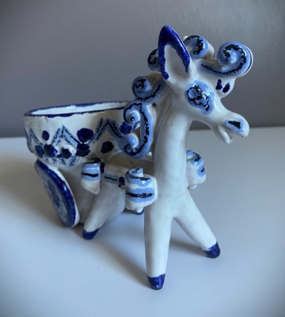 Signert potteskjuler i keramikk - Italia