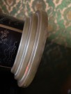 Art deco design mekanisk sigarett dispenser i emaljert messing orientalsk form med fuglemotiv 1950-tallet thumbnail