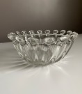 Sukker/ syltetøy/ godteri skål i transparent kunstglass thumbnail