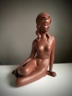 Stor dame/ kvinne terrakottafarget gips aktfigur/ skulptur/ statue - Cortendorf Western Germany Tyskland 1950/ 60 tallet thumbnail