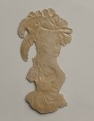 Antikk Viktoriansk Rokokko glansbilde kvinnemotiv 1890-1910 thumbnail