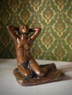 Kobber akt/ kvinnefigur/ skulptur/ statue  thumbnail