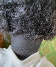 Antikk afro sovedukke med flirteøyne 134 - König & Wernicke Germany Tyskland 1930 tallet thumbnail