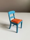 Lundby dukkehus møbler tilbehør 1:18 - Leksand blå stol (4404) 1970 tallet thumbnail