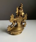 Green grønn Tara Tibetansk budda figur i messing  thumbnail