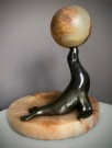 Antikk Art Deco/ funkis askebeger/ skål messing/ naturstein - 1930 tallet thumbnail