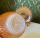 Kaffekuvert i opalin glass orange luster glasur  - Anchor Hocking USA 1950/ 60 tallet thumbnail