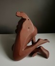 Stor dame/ kvinne terrakottafarget gips aktfigur/ skulptur/ statue - Cortendorf Western Germany Tyskland 1950/ 60 tallet thumbnail