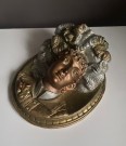 Art deco Jugend antikk veggdekor veggmaske relieff bilde i gips - 1900 tallet  thumbnail