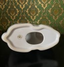 Stor hvit kanin/harefigur glasert steingods borddispenser Sia 1990-tallet thumbnail