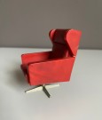 Charlotte møbler dukkehus møbel tilbehør 1:18 - Lenestol 1960 tallet  thumbnail