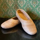 Slippers/ sandaler/ tøfler/ sko flettet bast/ organisk naturlig materiale str 41-43 thumbnail