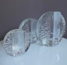 3 sirkulær vaser i kunstglass -  Walther glas Tyskland, 1970 tallet thumbnail