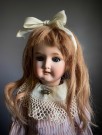 Antikk sovedukke bisquit porselen H46 cm - SIMON & HALBIG Tyskland 1900 tallet thumbnail