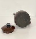 Ubrukt brun emaljert te/ kaffekjele i stål - Raija Uosikkkinen Finel Värsilä Finland 1970 tallet thumbnail
