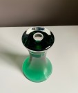 Telemark kombinert vase og lysestake i grønt klart kunstglass - Hadeland glassverk Norge 1960/ 70 tallet thumbnail