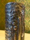 Steel art sylinderformet vase i rustfritt stål brutalistisk sti/ industriell design - Olav Joa Polaris Norge 1970 tallet thumbnail