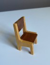 Barton Toys dukkehus møbel 1:18 -  Caroline’s Home Dining Room Collection stol i tre 1970 tallet thumbnail