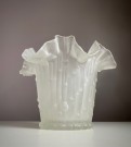 Skål/ vase i frostet kunstglass -Italy thumbnail