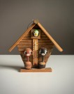 Kitsch KURONBO kokeshi dukke gjøkur termometer i tre  - Japan 1950 tallet thumbnail