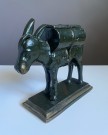 Antikk kitsch mekanisk esel/ donkey sigarett dispenser/ holder i støpejern - Made in Sweden 1930 tallet thumbnail