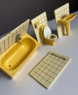 BRIO/ Lundby dukkehus møbler tilbehør 1:18 - baderomsinnredning 1960/ 70 tallet thumbnail