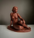 Stor dame/ kvinne terrakottafarget gips aktfigur/ skulptur/ statue 1051 - Cortendorf Germany Tyskland 1950/ 60 tallet thumbnail