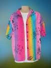 Funky kortermet sommerglad skjorte str M/L - 1980/ 90 tallet thumbnail