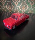 SKODA S 110R Rød modellbil plast lekebil i original emballasje DDR Germany Øst-Tyskland 1970-tallet. thumbnail