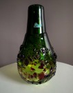 Vase i grønt kunstglass, Kglass - Magnor glassverk Norge, 1971 thumbnail