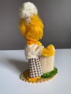 Påskedekor kitsch kylling eggeholder piperens og papp - 1950/ 60 tallet thumbnail