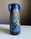 Amphora keramikk bordlampe med skjerm uglemotiv - Riessner, Stellmacher & Kessel Østerrike 1900 tallet thumbnail