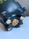 Stor håndmalt og dekorert sparegris/ sparebøsse/ piggy bank i keramikk - Sverige 1960/ 70 tallet thumbnail