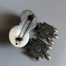 Bunadsølv dobbel halsnål/ sølje i oksidert sølv (830 S) - SYLVSMIDJA thumbnail