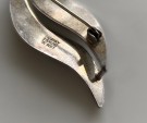 Brosje/ nål i oksidert sterling sølv 925S - Aksel Holmsen Norway Norge 1950/60 tallet thumbnail