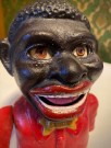 JOLLY NIGGER BANK sparebøsse i malt metall støypegods - John Harper & Co England thumbnail