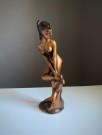 Akt damefigur/ skulptur/ statue glasert keramikk 1142 - Cortendorf W. Germany 1950/ 60 tallet thumbnail