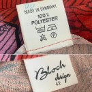 Bloch  design langermet mørke rød blomstret kjole str 42 - Danmark 1970 tallet thumbnail