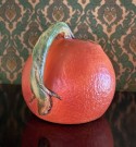 Mugge/ karaffel/ kanne frukt orange appelsin matt glasert steingods 6686 Italy Italia thumbnail