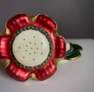 Emaljert antikk salt og pepper bøsser/ kryddersett - Einar Modahl Norge 1920 -1950 thumbnail
