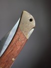 Foldekniv/ lommekniv rustfritt stål tre/ messing -Japan thumbnail