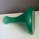 Jadegrønn vase i kunstglass - Hadeland glassverk Norge 1970 tallet thumbnail