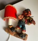 Figurkunst troll vegglampe med skjerm - Hauketo Gino Manca 1960/ 70 tallet thumbnail